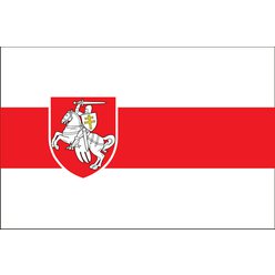 Bělorusko - Svobodné Bělorusko vlajka se znakem 150 x 100cm