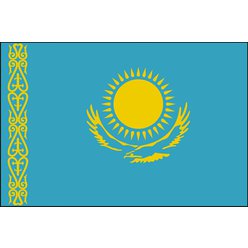Kazachstán rozměr 60 x 90cm, materiál 100%PESh, disperzní tisk
