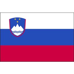 Slovinsko člen EU a NATO rozměr 60x90cm, materiál 100% PESh, disperzní tisk Slovinsko člen EU a NATO rozměr 60x90cm, materiál 100% PESh, disperzní tisk