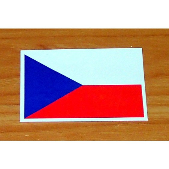 Samolepka vlajka ČR 5,5 x 3,7cm - folie.